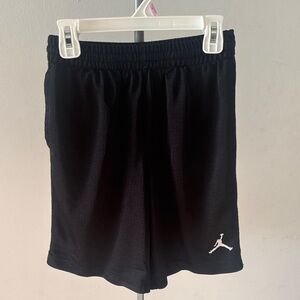 Jordan Black Boys Athletic Shorts with White Jumpman Logo